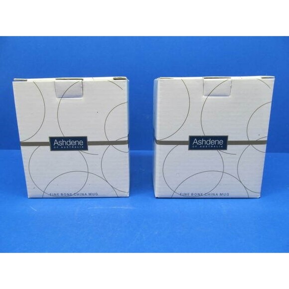 Black Lab Bone China Mugs Ashdene Australia Set of 2 New - Picture 3 of 12